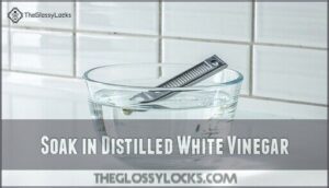 soak in distilled white vinegar