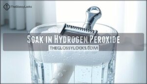 soak in hydrogen peroxide