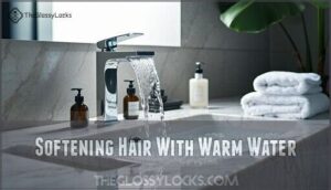 softening hair with warm water