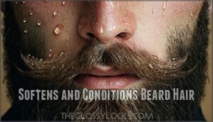 softens and conditions beard hair