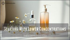 starting with lower concentrations