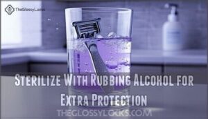 sterilize with rubbing alcohol for extra protection