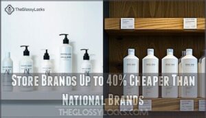 store brands up to 40% cheaper than national brands