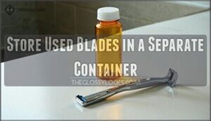 store used blades in a separate container