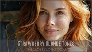 strawberry blonde tones
