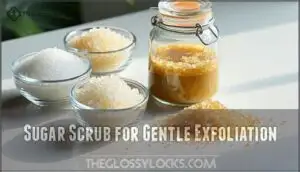 sugar scrub for gentle exfoliation