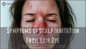 symptoms of scalp irritation from hair dye