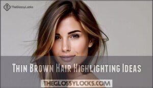 thin brown hair highlighting ideas