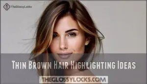 thin brown hair highlighting ideas