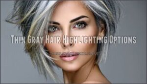 thin gray hair highlighting options