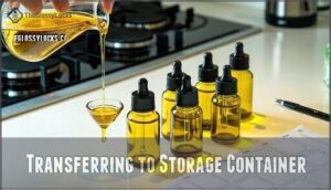 transferring to storage container