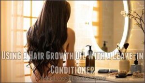 using a hair growth oil with a leave-in conditioner