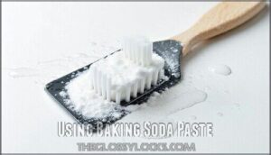 using baking soda paste