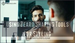 using beard shaping tools for styling