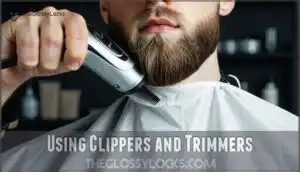using clippers and trimmers