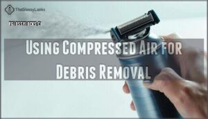 using compressed air for debris removal
