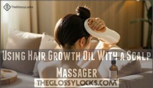 using hair growth oil with a scalp massager