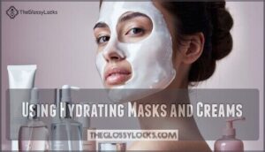 using hydrating masks and creams
