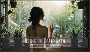 using on damp skin using on damp skin