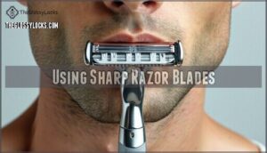 using sharp razor blades