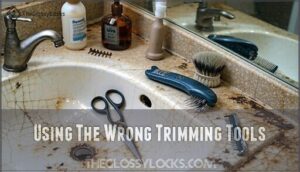 using the wrong trimming tools