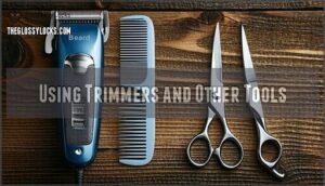 using trimmers and other tools