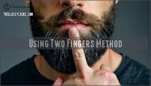 using two fingers method