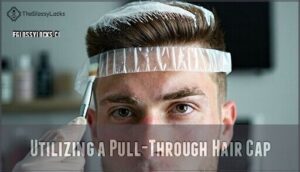 utilizing a pull-through hair cap