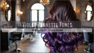 violet brunette tones