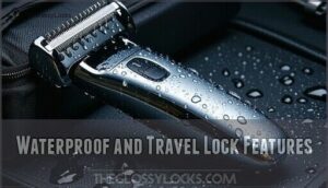waterproof and travel lock features