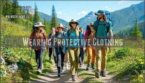 wearing protective clothing