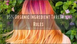 95% organic ingredient threshold rules