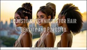 adjusting techniques for hair density and porosity