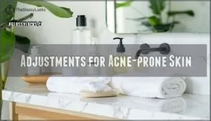 adjustments for acne-prone skin