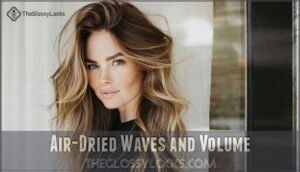 air-dried waves and volume