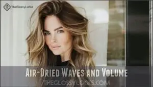 air-dried waves and volume