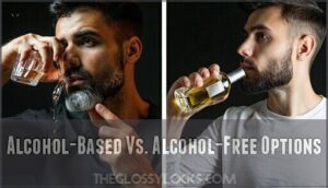 alcohol-based vs. alcohol-free options