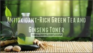 antioxidant-rich green tea and ginseng toner