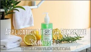 application tips for sensitive skin users