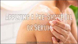 applying a pre-shave oil or serum
