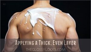 applying a thick, even layer