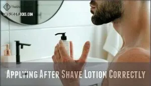 applying after shave lotion correctly