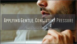 applying gentle, consistent pressure