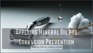 applying mineral oil for corrosion prevention