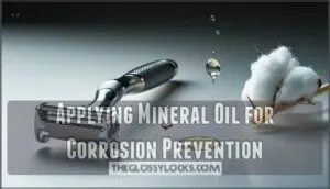 applying mineral oil for corrosion prevention