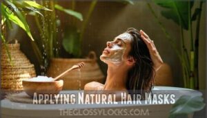 applying natural hair masks