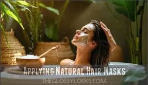 applying natural hair masks