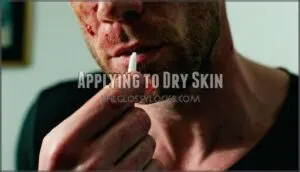 applying to dry skin