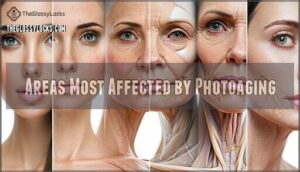 areas most affected by photoaging