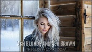 ash blonde and ash brown